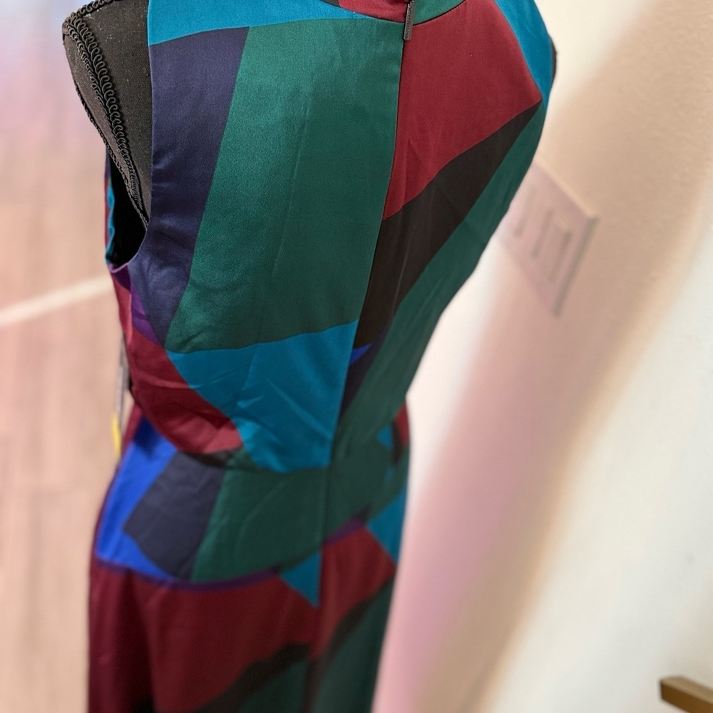 Multicolor Geometric Pattern Dress - Picture 3 of 4
